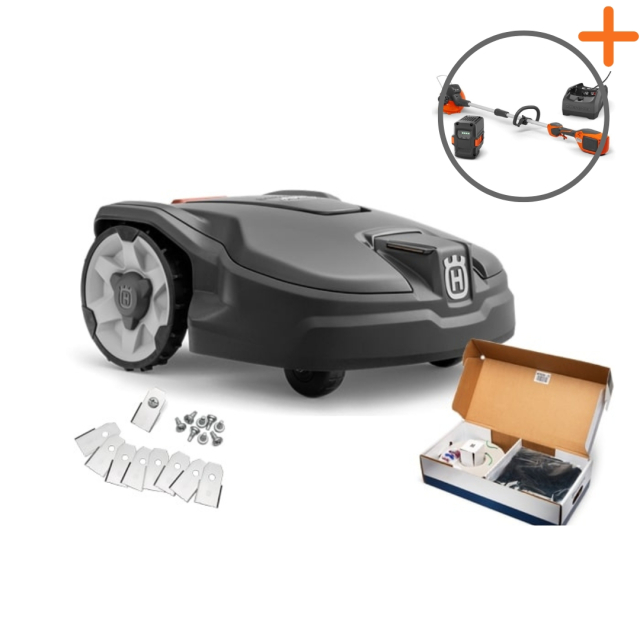Husqvarna Automower® 305 Start-paquet | Coupe-bordures à batterie offert!