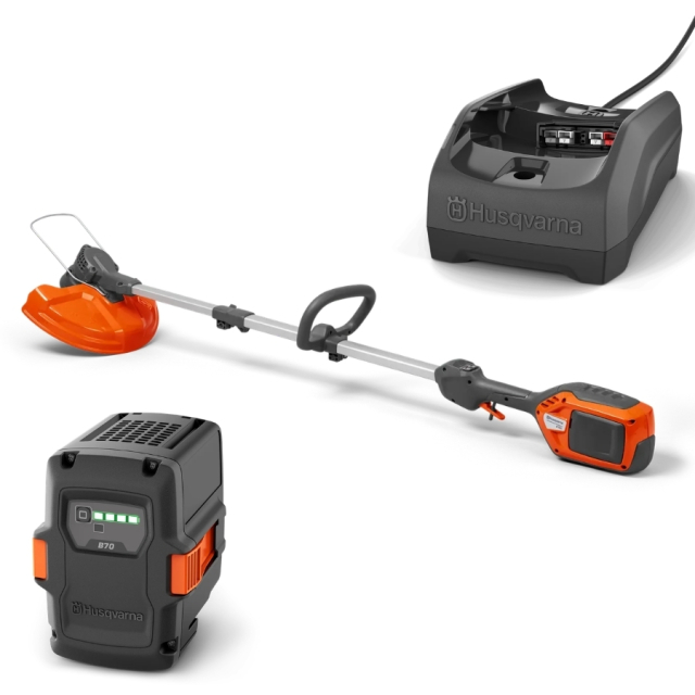 Husqvarna 215iL Tri-Cut Coupe bordures sur batterie + B70 & C80