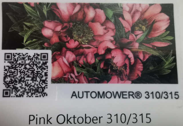 Sticker pour Automower 310/315- Pink Oktober