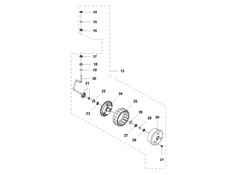 Kit Réparation Roue Avant Husqvarna Automower - Pour 310, 315, 315X, Inclut Roue, Joints, Roulements, Compatibilité OEM