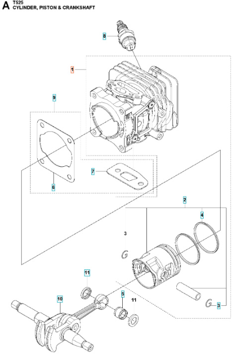 Cylindre Husqvarna T525