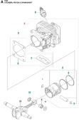 Cylindre Husqvarna T525 Cylindre Husqvarna T525