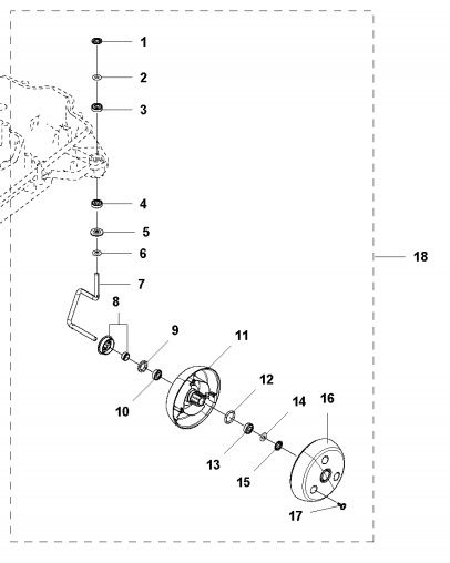 ROUE kit 6mm Gardena Sileno R100Li, R130Li, R160Li
