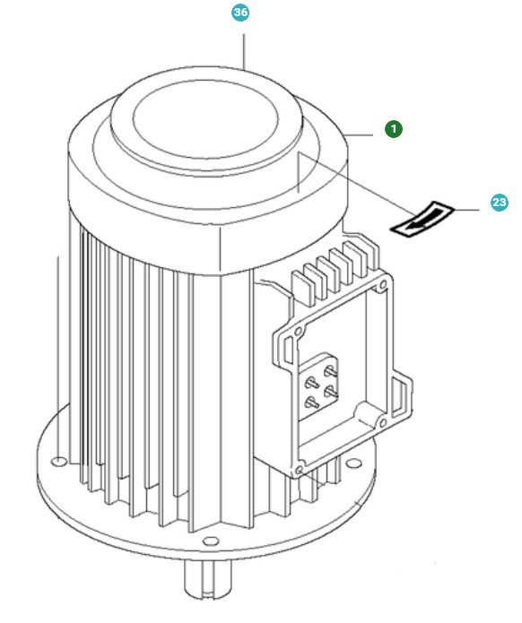 Moteur électrique 9,2 kW, 400-480 V 5013656-01