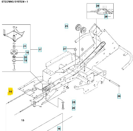 Câble compl ProFlex 18, 21, 422Ts, 422Ts AWD