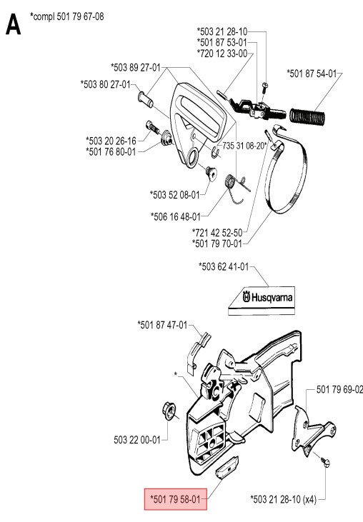 Guide-Chaîne Husqvarna 5017958-01 5017958-01