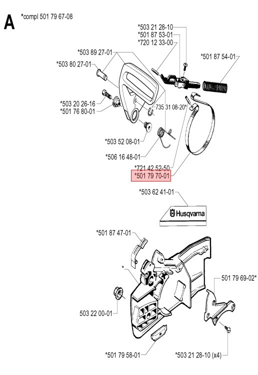 Bande De Frein Husqvarna 242, 246, 42