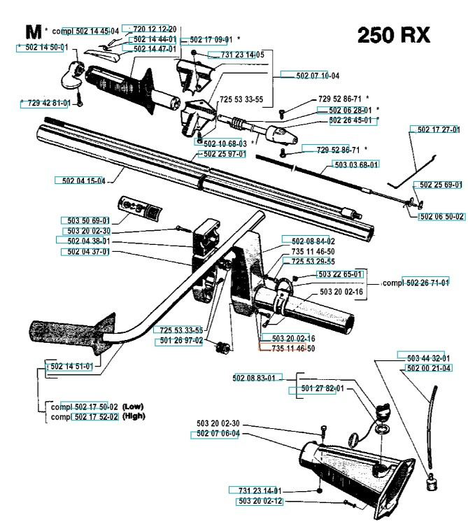 Réservoir d'essence 250R, 250RX