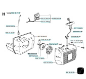 Réservoir de carburant Jonsered RS40, RS51, RS52 Réservoir de carburant Jonsered RS40, RS51, RS52