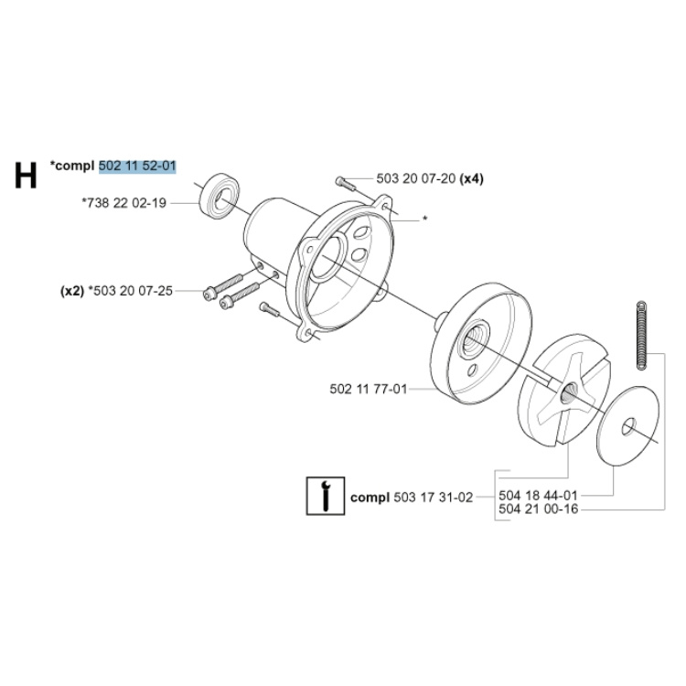 Couvercle d'embrayage 5021152-01