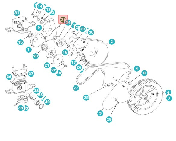 Ressort de commande (haut)