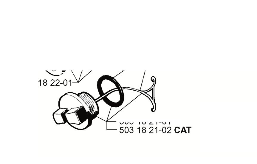 Bouchon de réservoir Jonsered 2054, 2055 CAT