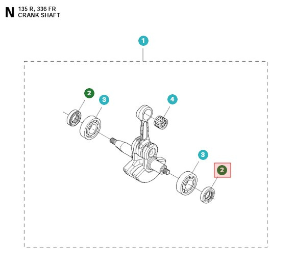 Husqvarna Oil seal 12X20X4 5032602-02
