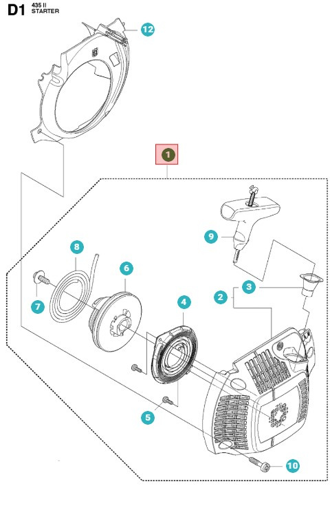 Démarreur Kpl 135, 140, 435, 440 II