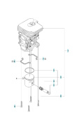 Cylindre Husqvarna 135, 140, 435, 440, Jonsered CS2240 Cylindre Husqvarna 135, 140, 435, 440, Jonsered CS2240