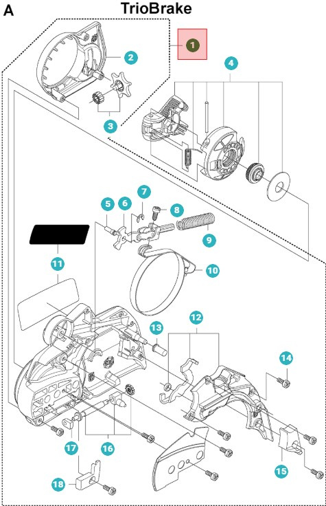 Carter D'Embrayage Husqvarna 345, 445, 455 e-series II TrioBrake™