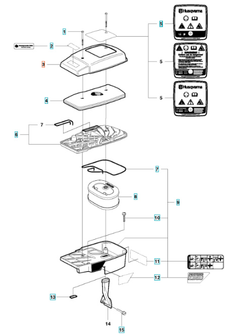 Couvercle du filtre à air