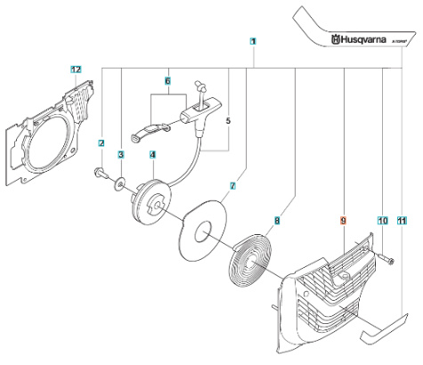 Couvercle de démarreur K1270 Orange Fle
