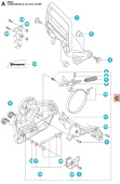 Couvercle d'embrayage Husqvarna 562XPG, 562XPG Mark II Couvercle d'embrayage Husqvarna 562XPG, 562XPG Mark II
