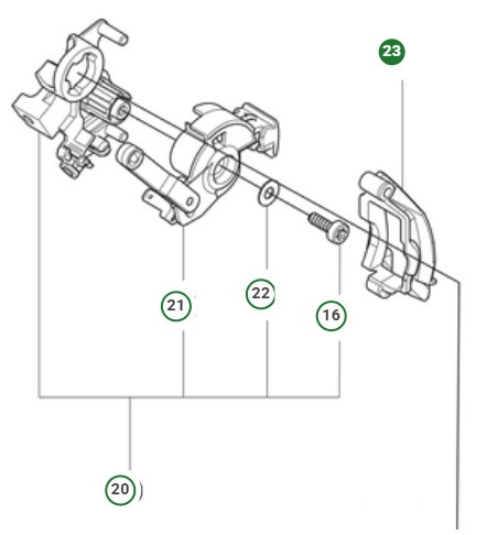 Butée/étranglement de commande à œillet