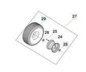 Kit de roues TS 112, TS 114, TC 215T, TC 220T, TS 112, TS 114, TS 215T, TS 217T Kit de roues TS 112, TS 114, TC 215T, TC 220T, TS 112, TS 114, TS 215T, TS 217T