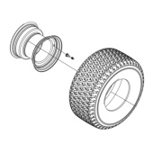 Kit de roues TS 112, TS 114, TC 215T, TC 220T, TS 112, TS 114, TS 215T, TS 217T Kit de roues TS 112, TS 114, TC 215T, TC 220T, TS 112, TS 114, TS 215T, TS 217T