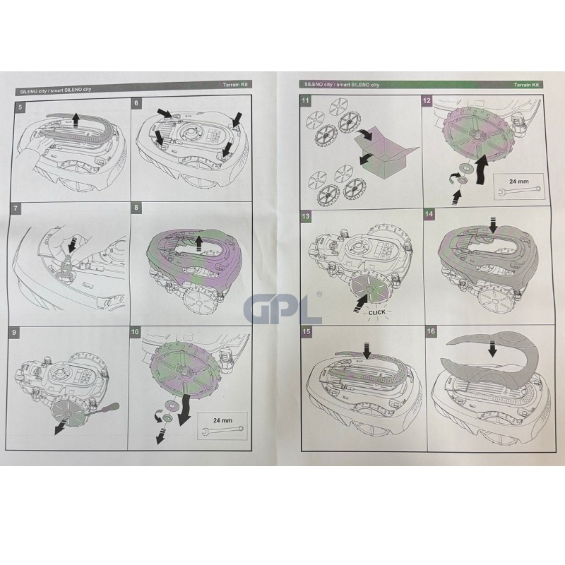 Kit de roues tout terrain Gardena Sileno