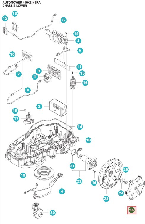 Enjoliveur de roue 405XE Nera, 410XE Nera, 430X Nera, 450X Nera