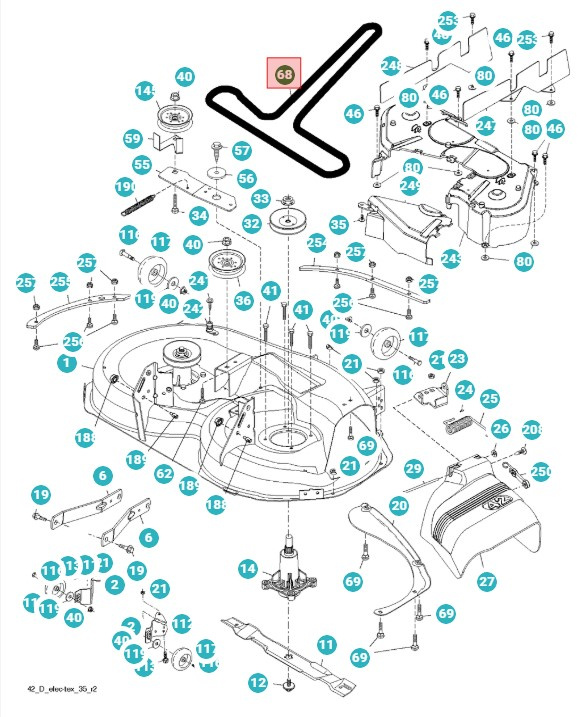 Sangle LTH1842, LTH174, YTH130, LTH184T