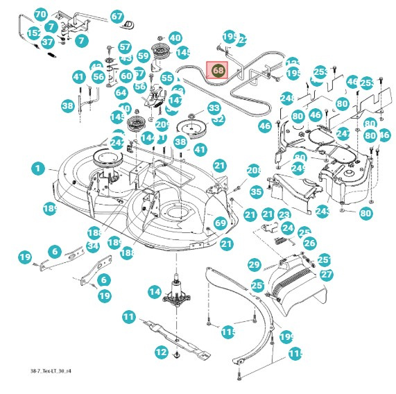 Courroie  LT126, LT151, LT154 LT1597