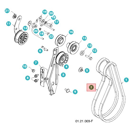 Courroie d’entraînement ST268EP, ST276EP, PM105, ST2111E