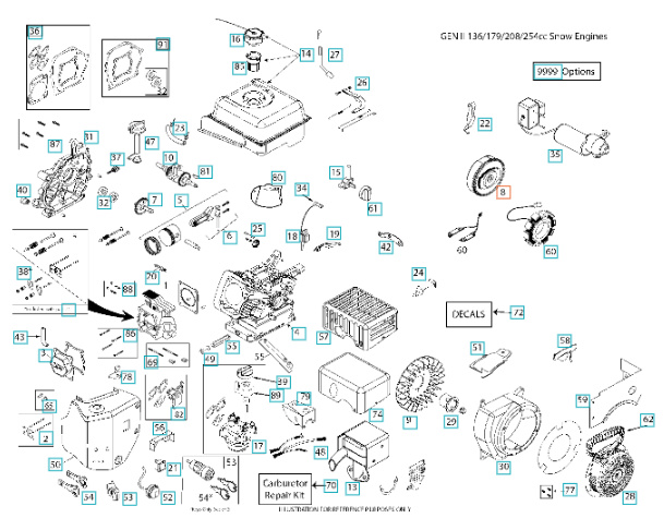 Ensemble de volant d'inertie à démarrage manuel 5324292-36