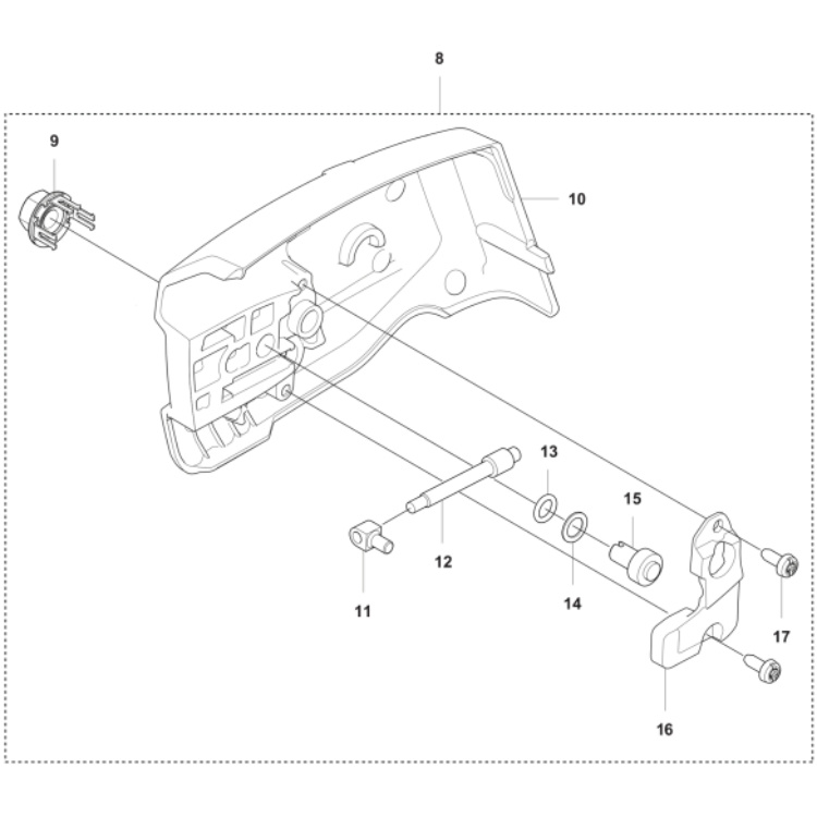Couvercle d'embrayage Assy 540Ixp, Falc 5368858-01