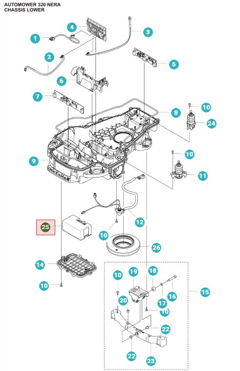 Batterie Automower 320 Nera, 430X Nera, 410XE Nera