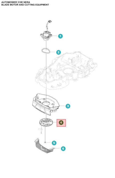 Disque de lame arrière Automower 305E, 310E, 405XE, 410XE Nera