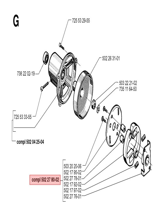 Accouplement 250R, 252RX, RS40, RS51, RS52