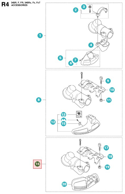 Protège-lame 343FR, 345FX, 545FX, FC2245