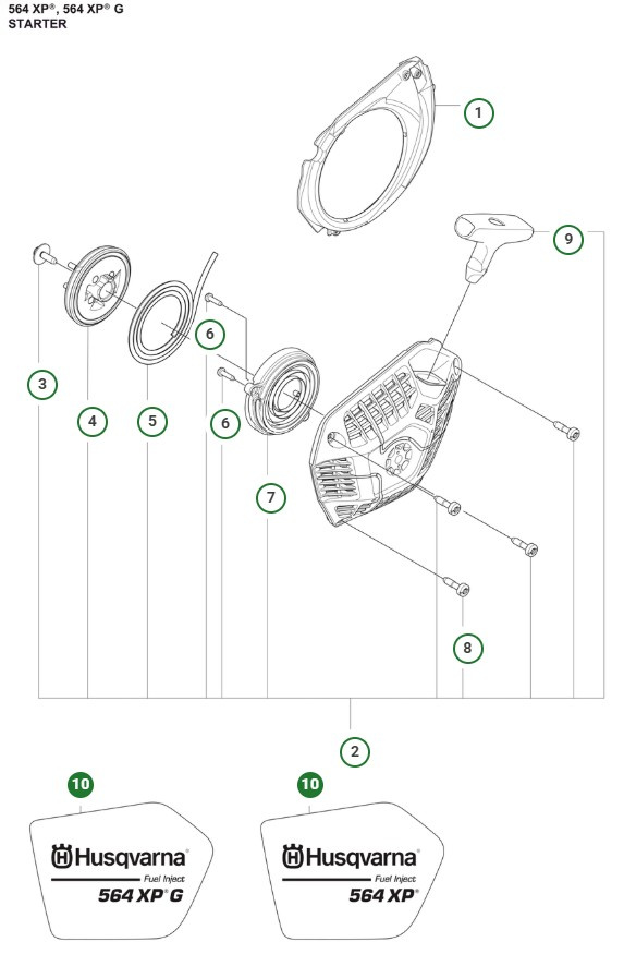 Autocollant de démarrage 564XP