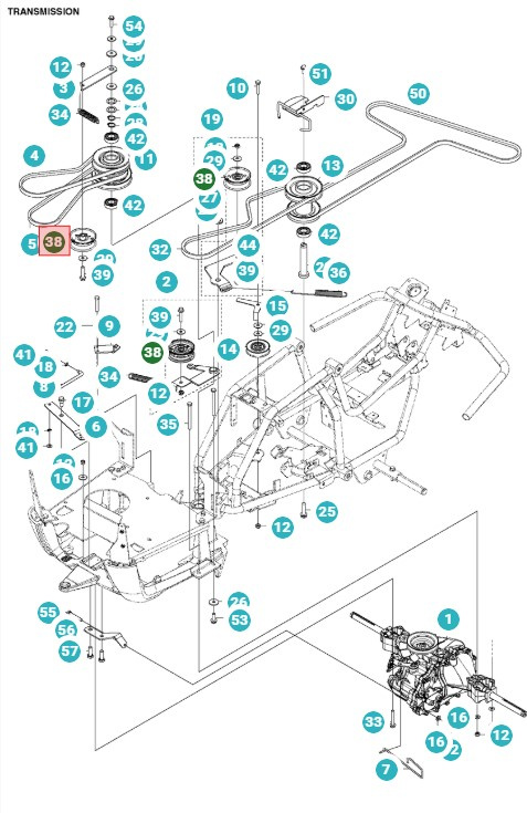 Poulie Rider 111B, 112C, 115B, 115C