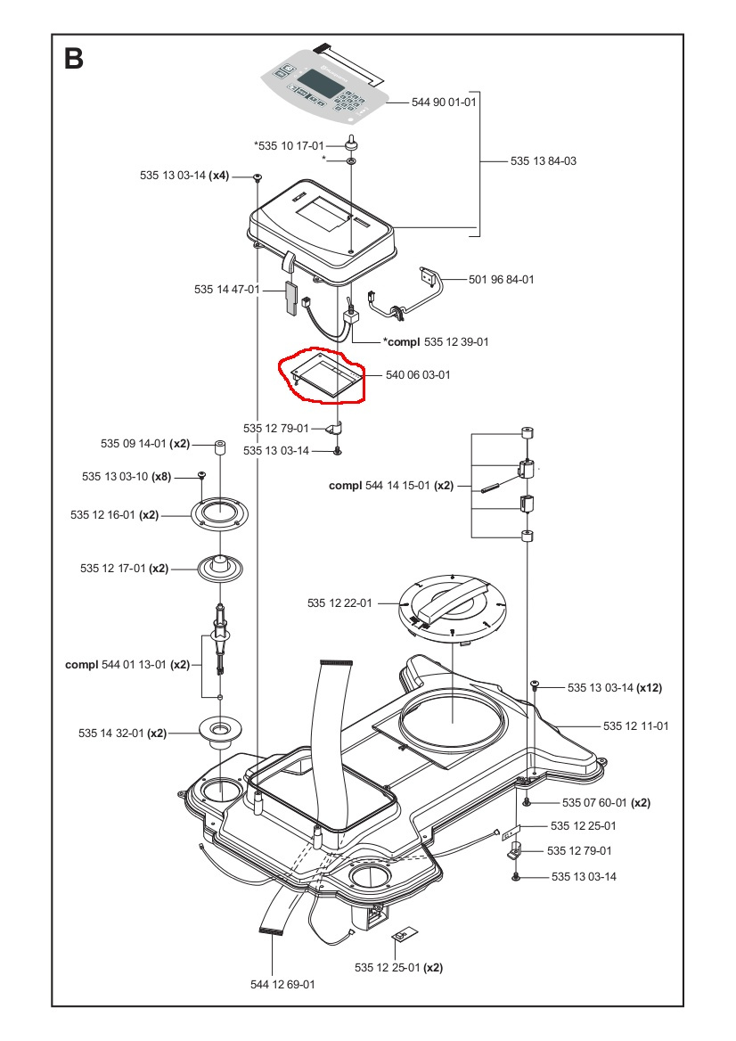 Display CIRCUIT IMPRIME 220AC / R160