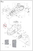 Couvercle de l'orifice de ventilation et compartiment à piles Couvercle de l'orifice de ventilation et compartiment à piles