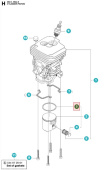 Segment De Piston Husqvarna 450, Jonsered CS2250 Segment De Piston Husqvarna 450, Jonsered CS2250