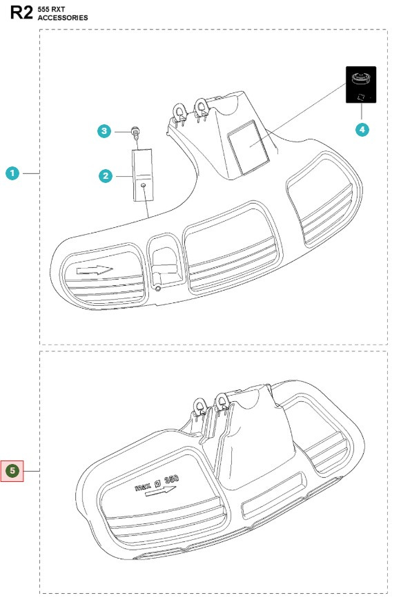 Protège-lame Herbe 355FX, 355RX, 555FX, 555RXT