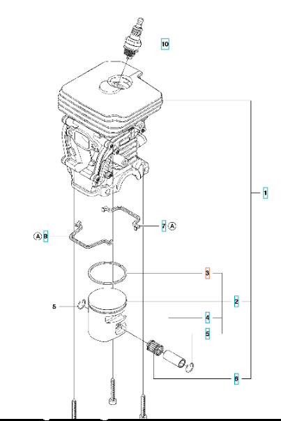 Segment De Piston Husqvarna 135, 140, 435, 440