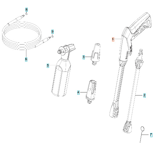 Pistolet Husqvarna PW125, PW130