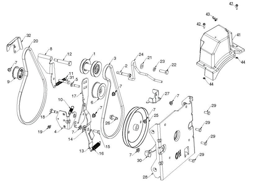 Support, Soudeur, Galet tendeur