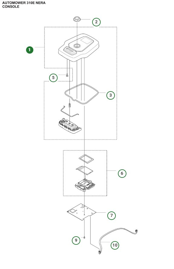 BOUTON Stop Automower Nera