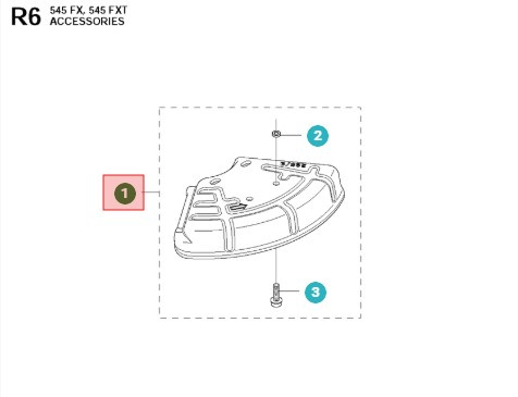 Protège-lame 343FR, 355FX, 355RX, 545FR, 535FX, 545RX, 555FX