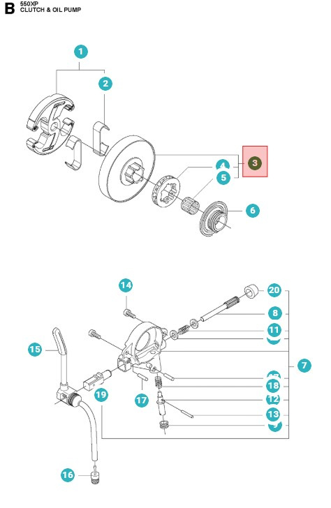 Ensemble De Tambour D'Embrayage Jante .325