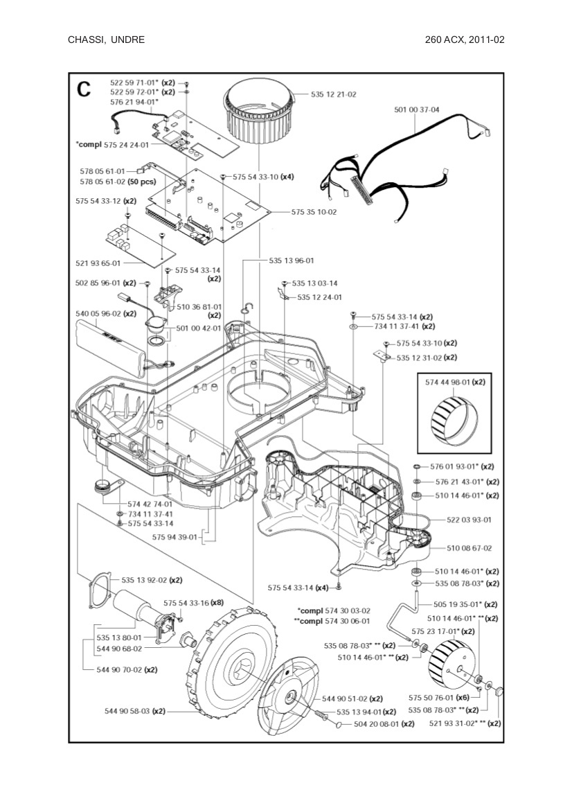 CIRCUIT IMPRIME COMPLET 260ACX